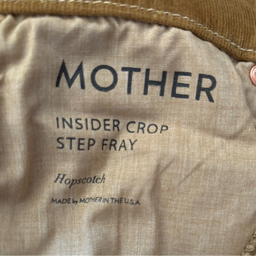 MOTHER Women Hopscotch Brown Corduroy Mid Rise Dazzler Ankle Fray Jeans Size 25 - Picture 5 of 12